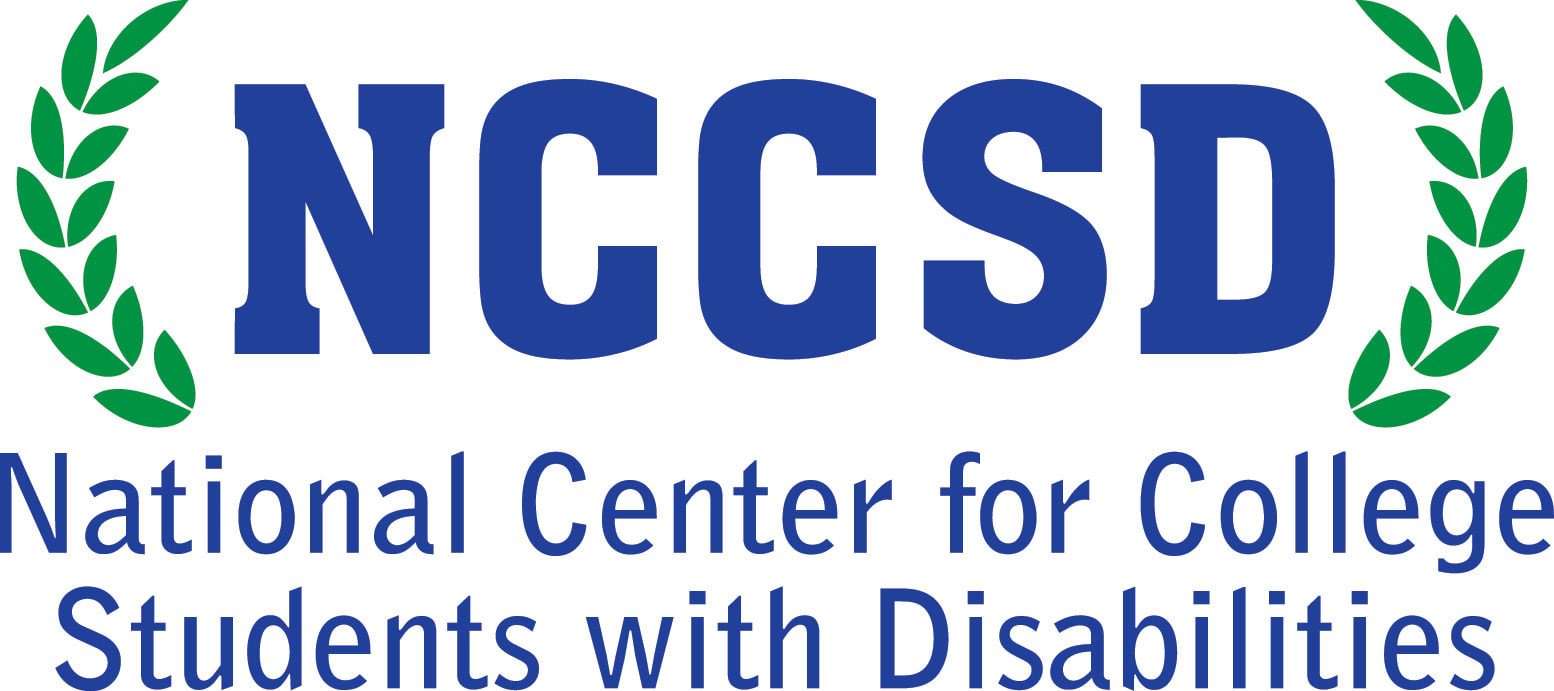 Logo for NCCSD - blue lettering surrounded by green laurel leaves